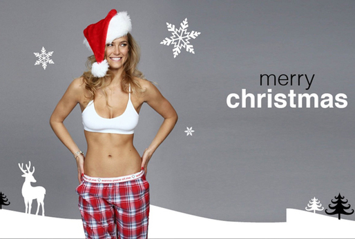 Izraelská modelka Bar Rafaeli na svůdném vánočním přání pro značku Under.me, která prodává spodní prádlo. Velmi sexy!